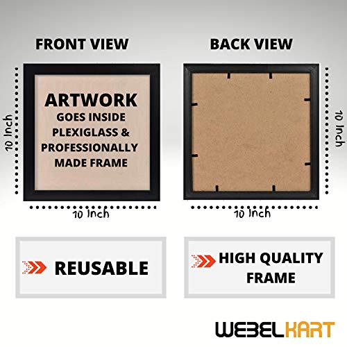 Webelkart Premium Motivational/Inspirational Quote Synthetic Photo Frame for Wall, Office, Study Room Decoration Poster Framed with Plexi Glass, Size - 10 x 10 Inch, Multicolour - Image 4