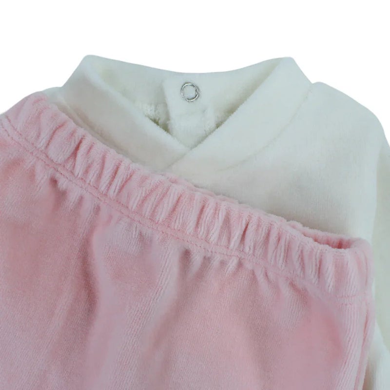 بمبيلو طقم ملابس بنات قماش مخمل من قطعتين - Image 3