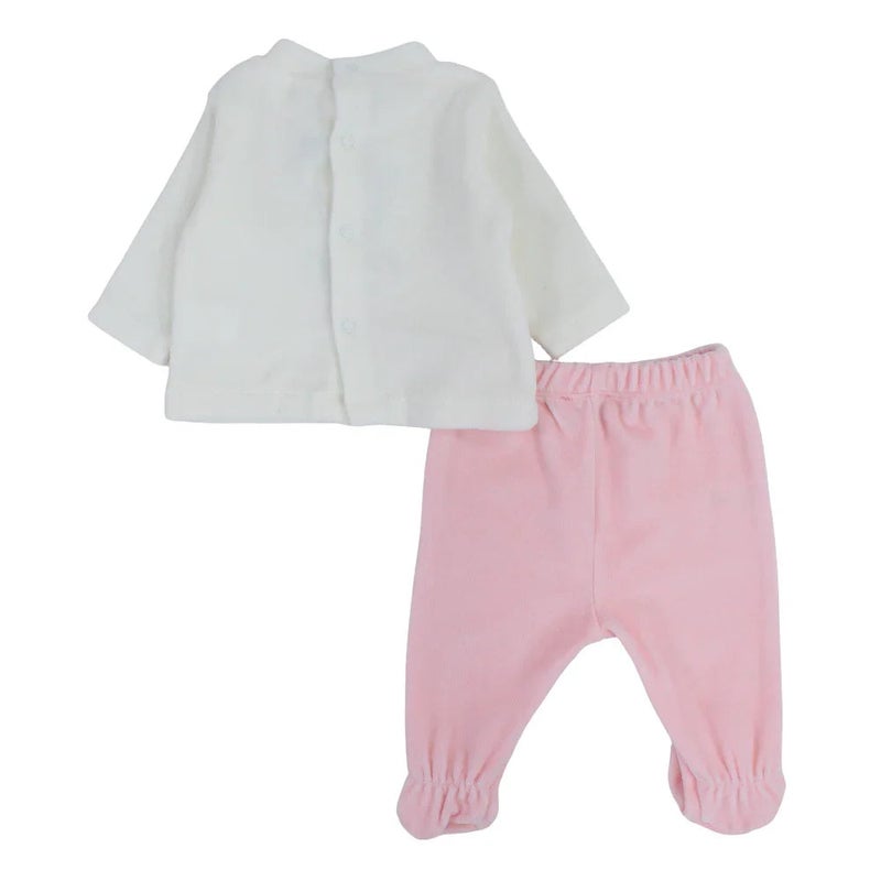 بمبيلو طقم ملابس بنات قماش مخمل من قطعتين - Image 2