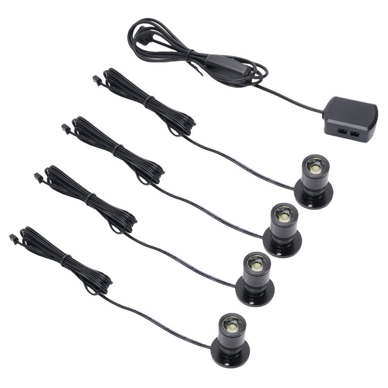 4PCS Mini Spotlight 90LM USB 360 Degree Rotating Indoor Spot Light Accent Light for Showcase Jewelry Cabinet Porch - Image 2
