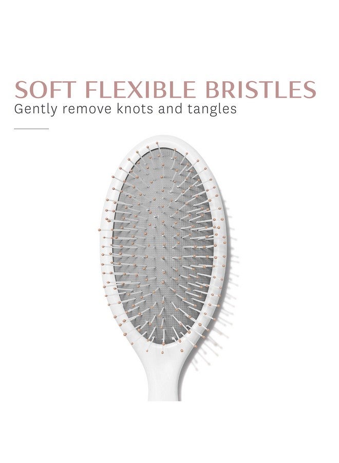 T3 Detangle Duo Brush Set ; Detangling Brush And Shower Comb Set ; Comb To Disperse Liquid & Brush To Detangle Wet Hair; For All Hair Lengths And Textures White 1 Count (Pack Of 1) - Image 3