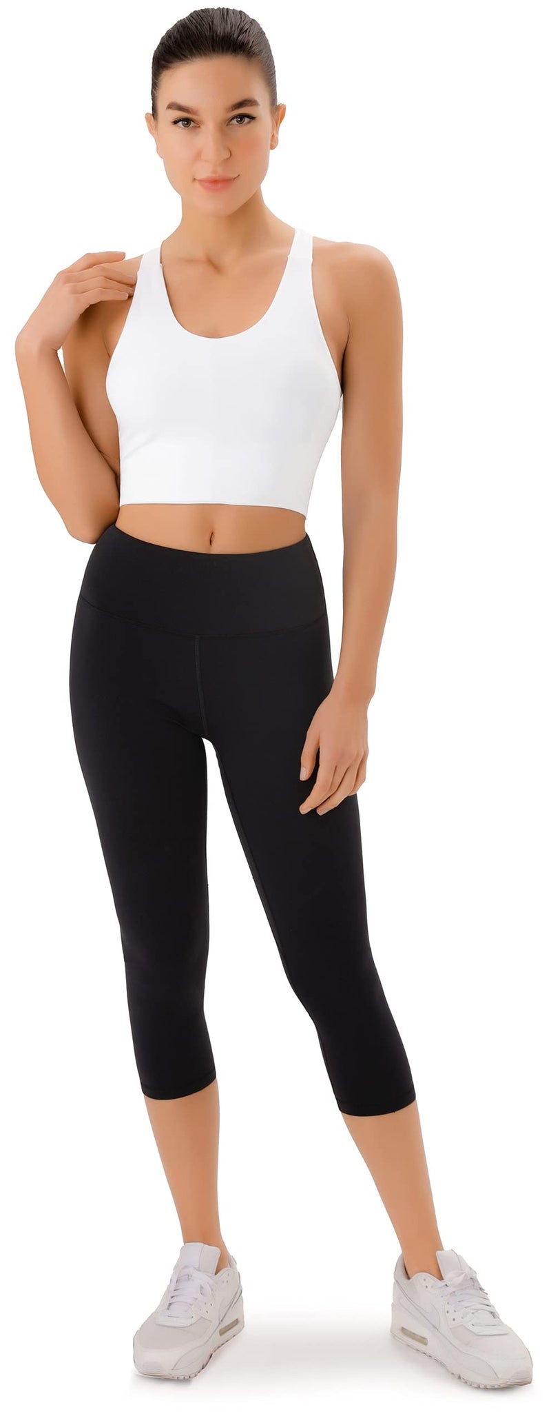 JOYSPELS Sports Bras for Women Extra Comfort Criss-Cross Back Padded Workout Tops for Women Medium Support White - Image 5