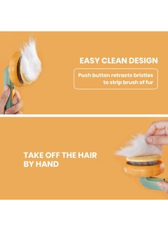 Meetion Pet Grooming Brush for Cats and Dogs, with Self Cleaning Function, Shedding Brush for Long and Short Hair  - Image 5
