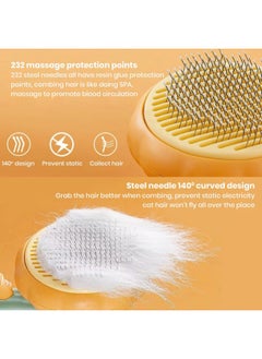 Meetion Pet Grooming Brush for Cats and Dogs, with Self Cleaning Function, Shedding Brush for Long and Short Hair  - Image 4
