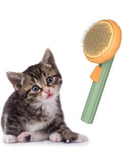 Meetion Pet Grooming Brush for Cats and Dogs, with Self Cleaning Function, Shedding Brush for Long and Short Hair  - Image 1