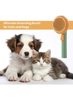 Meetion Pet Grooming Brush for Cats and Dogs, with Self Cleaning Function, Shedding Brush for Long and Short Hair  - Image 3