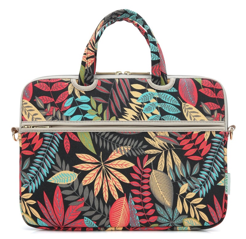 kayond Forest series Black Patten water-resistant Laptop Shoulder Messenger Bag Case Sleeve for 12 Inch 13 Inch Laptop - Image 3