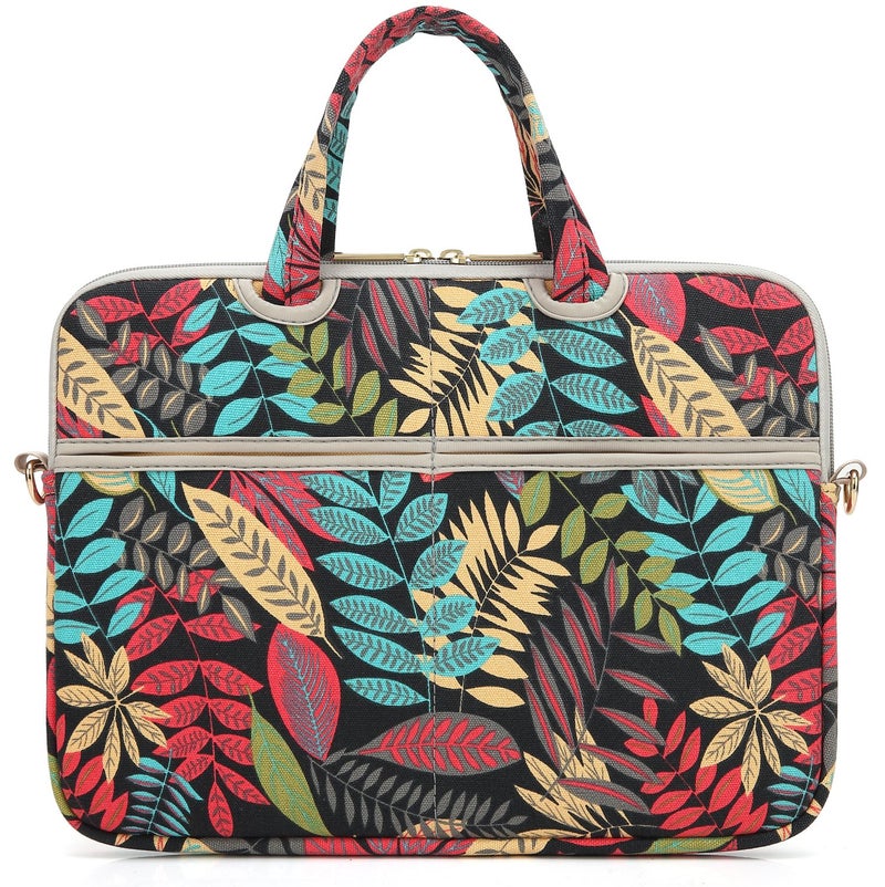 kayond Forest series Black Patten water-resistant Laptop Shoulder Messenger Bag Case Sleeve for 12 Inch 13 Inch Laptop - Image 4