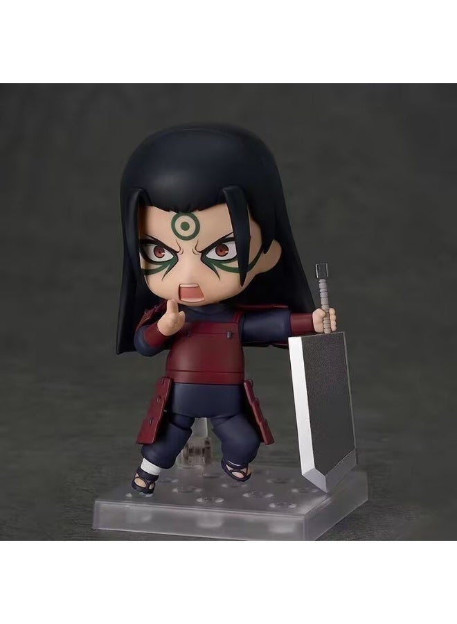 ناروتو تمثال أكشن هاشيراما سينجو من Naruto بطول 10 سم وجه قابل للتبديل مفاصل متحركة نموذج أنمي قابل للتحصيل للعرض على المكتب هدية - Image 1