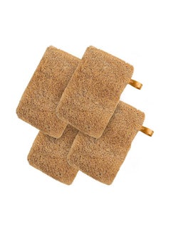 Nat Habit - Back To Natural Secrets Everyday Natural Sun Dried Bath Loofah | Body Sponge & Scrubber For Men & Women | Organic Luffa For Bath Shower Skin Exfoliation (Pack Of 4)  - Image 1