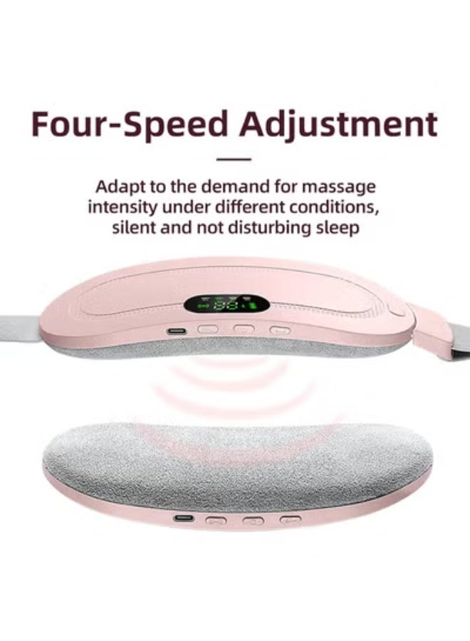 Cordless Rechargeable Menstrual Heating Pad for Period Pain Relief, Waist Belt with 3 Heat Levels & 4 Massage Modes, LED Display - Image 5