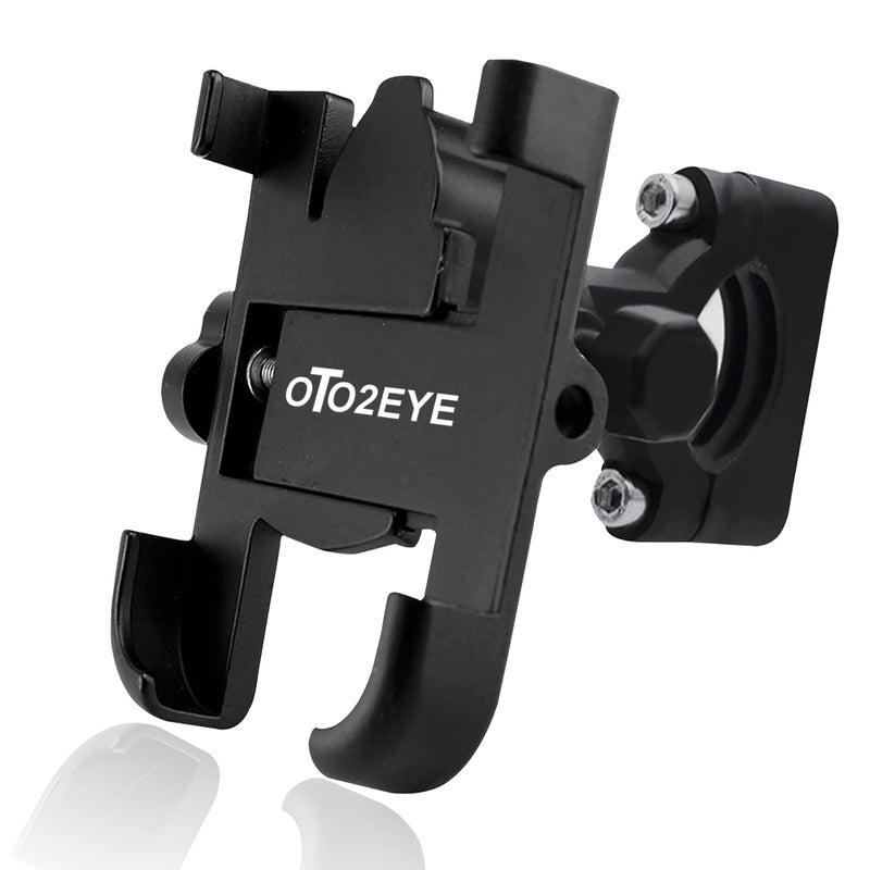 OTO2EYE Mobile Holder for Bikes or Bike Mobile Holder for Maps and GPS Navigation Firm Gripping, Anti Shake and Stable Cradle Clamp 360° Rotation Phone Mount (Black Color) (Handle Bar Fitting) - Image 2