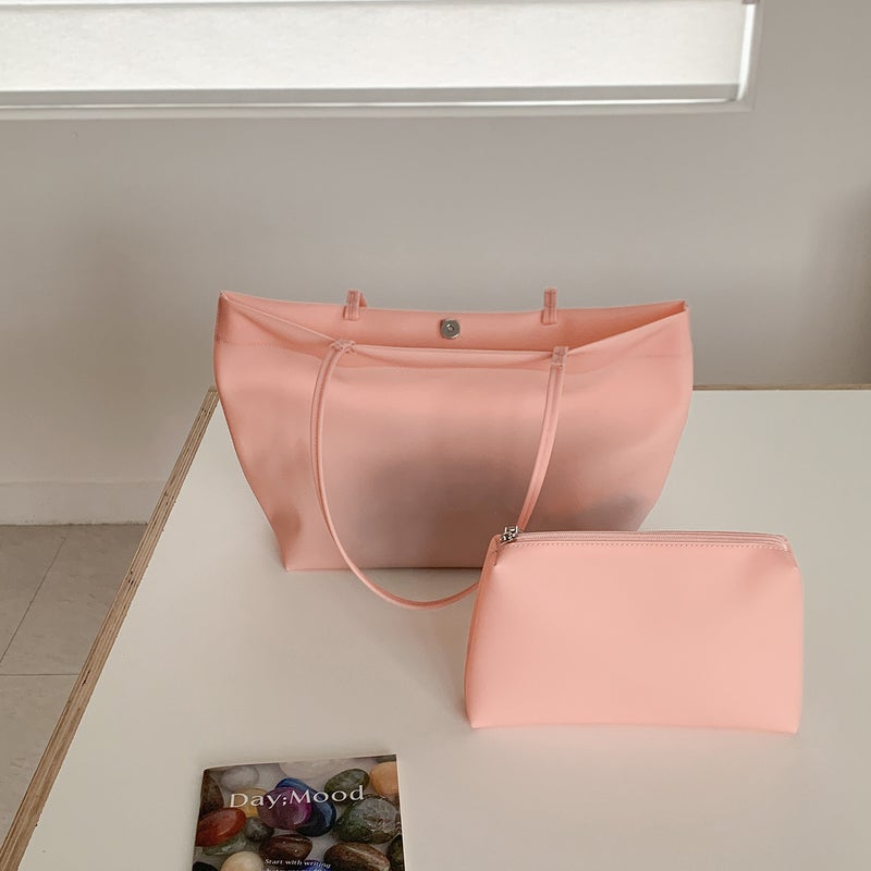 حقيبة تسوق من PVC جل للنساء، سعة كبيرة مع حقيبة داخلية قابلة للفصل - Image 3