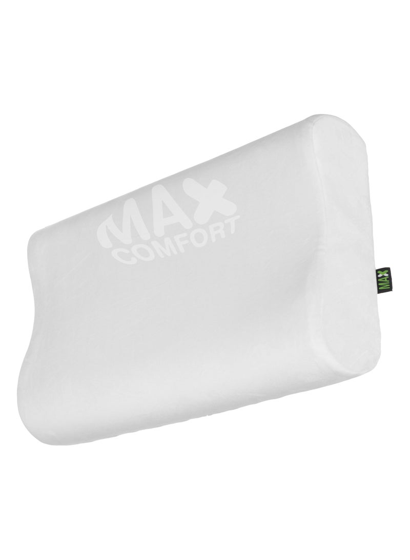 ماكس كمفورت مخده نوم طبيه , وسادة نوم طبيه من الميموري فوم لالم الكتف والعمود الفقري , ماكس كومفرت ,أوف وايت - Image 1