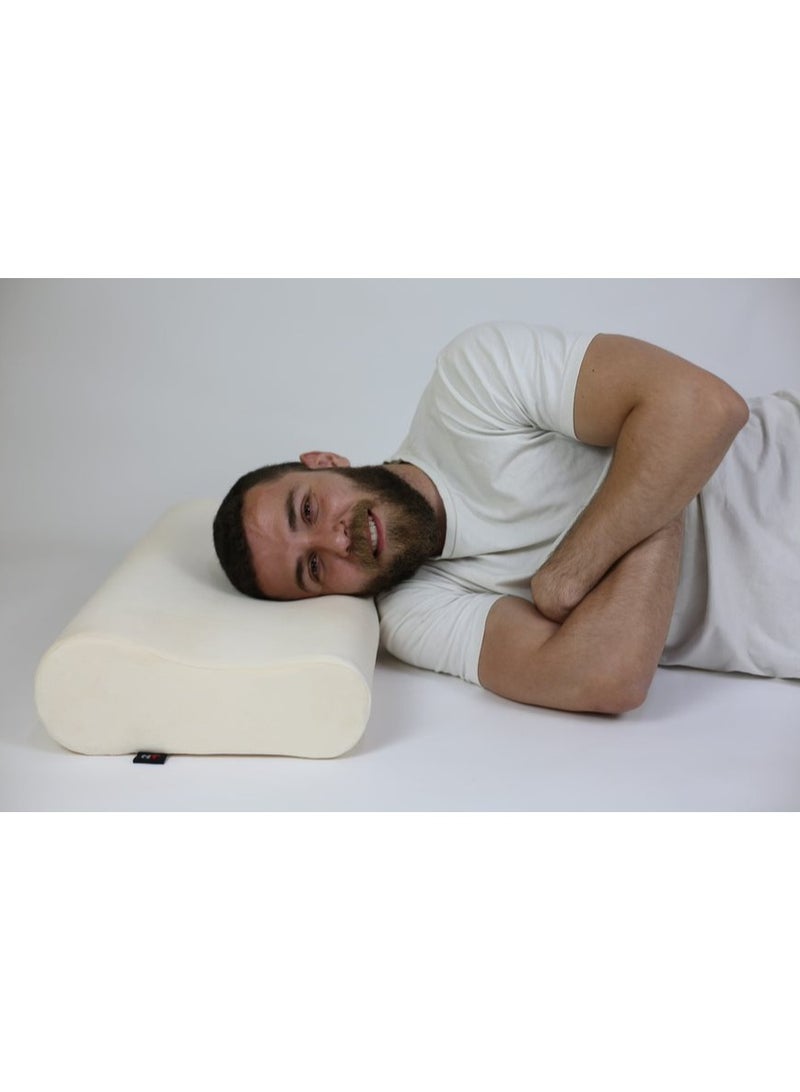 ماكس كمفورت مخده نوم طبيه , وسادة نوم طبيه من الميموري فوم لالم الكتف والعمود الفقري , ماكس كومفرت ,أوف وايت - Image 2