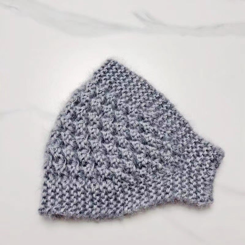 Generic New Womens Autumn and Winter Warm Knitted Hair Band Squirrel Velvet Hair Accessories Fleece Ear Protection Soft White Hair Cover Hat Wool Hat Grey