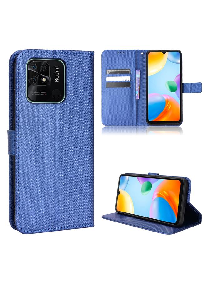 Case For Xiaomi Redmi 10C Diamond Texture Leather Phone Case