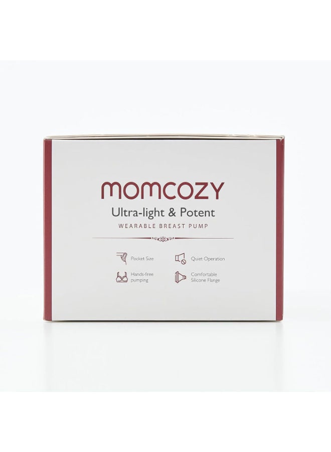 مام كوزي مضخة الثدي Momcozy V2 Ultra Light بدون استخدام اليدين، مضخة محمولة قوية مع 27 مجموعة ضخ، مضخة كهربائية مزدوجة محمولة منخفضة الضوضاء وغير مؤلمة، شفة 17/19/21/24/27 مم - Image 5