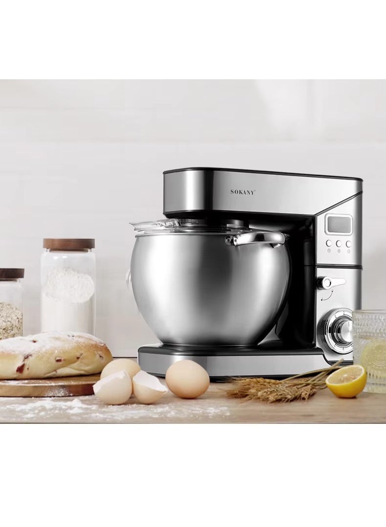 SOKANY SC-623E Stand Mixer 10L – 1500W Heavy-Duty Motor, Dough Hook, Whisk, Beater & Splash Guard - Image 5