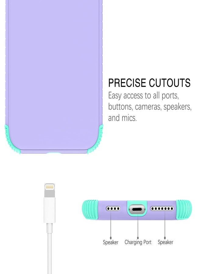 بنتوبين جراب BENTOBEN لهاتف iPhone 11 Pro Max، تصميم نحيف ومتين، مقاوم للصدمات، مصنوع من مادة TPU ناعمة وغطاء حماية صلب من البولي كربونات، مناسب للفتيات والنساء والأولاد والرجال، متوفر باللونين البنفسجي والأخضر. - Image 5