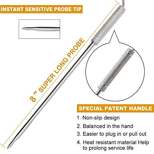 eBasics Meat Thermometer Probe Replacement Temperature Probe Compatible with Thermopro TP20, TP17, TP16, TP10,TP09, TP08, TP-08S, TP-07, TP06S, TP04, TP25, TP27, TP28, TP829, TP930 - Image 2