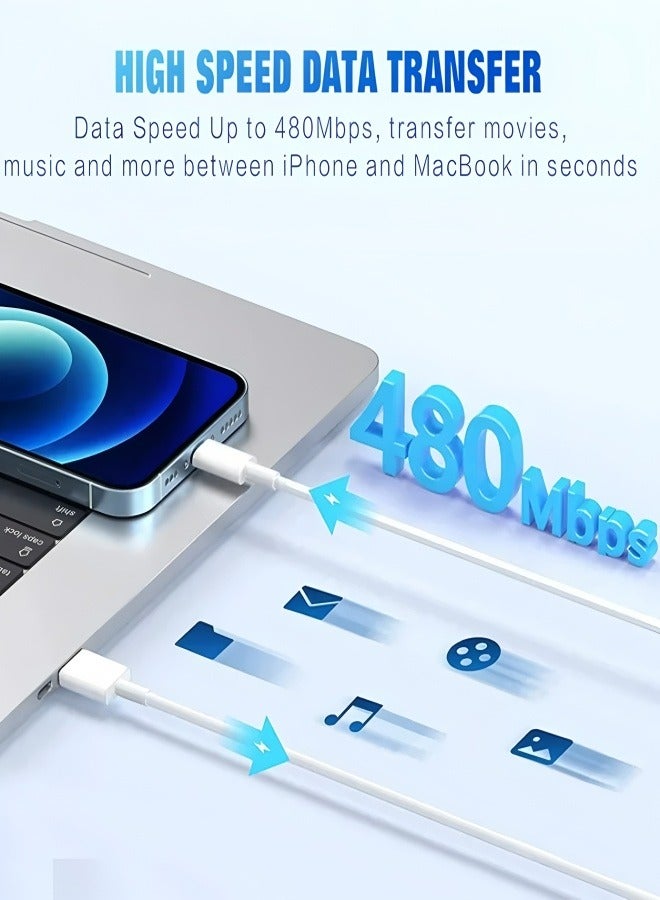 أبلينم شاحن iPhone، [معتمد من Apple MFi] كابل USB إلى Lightning بطول 1 متر، سلك شحن سريع متوافق مع iPhone 14/13/12/11 Pro Max/XS MAX/XR/XS/X/8/7/Plus/6S/6/SE/5S/iPad - Image 2