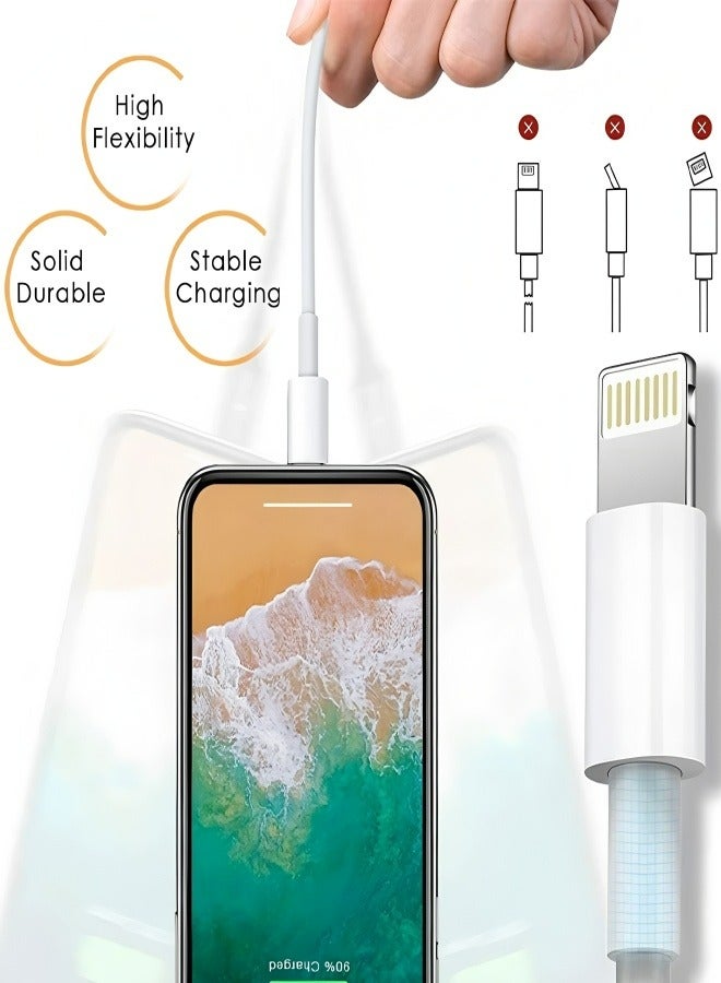 أبلينم شاحن iPhone، [معتمد من Apple MFi] كابل USB إلى Lightning بطول 1 متر، سلك شحن سريع متوافق مع iPhone 14/13/12/11 Pro Max/XS MAX/XR/XS/X/8/7/Plus/6S/6/SE/5S/iPad - Image 3