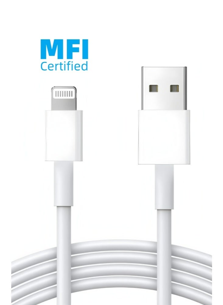 أبلينم شاحن iPhone، [معتمد من Apple MFi] كابل USB إلى Lightning بطول 1 متر، سلك شحن سريع متوافق مع iPhone 14/13/12/11 Pro Max/XS MAX/XR/XS/X/8/7/Plus/6S/6/SE/5S/iPad - Image 1