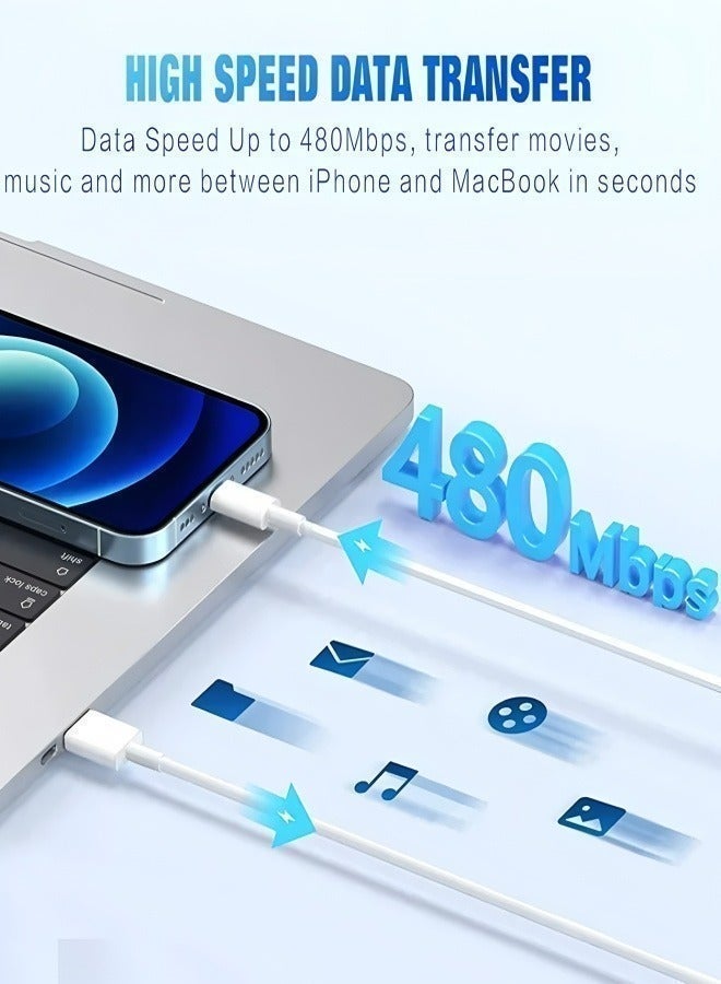 أبلينم شاحن iPhone، [معتمد من Apple MFi] كابل USB إلى Lightning بطول 1 متر، سلك شحن سريع متوافق مع iPhone 14/13/12/11 Pro Max/XS MAX/XR/XS/X/8/7/Plus/6S/6/SE/5S/iPad - Image 2