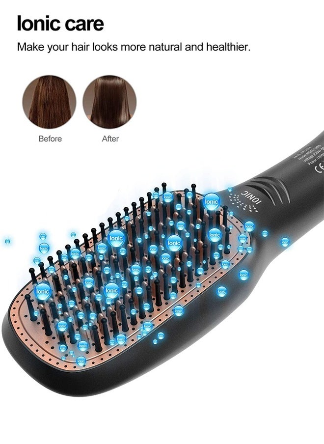 Generic - Hair Dryer Brush Ceramic Dryer And Styler 3 In 1 Professional Black/Beige - Image 1