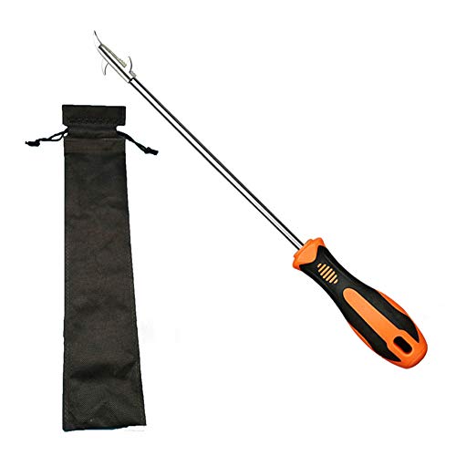 lasenersm 1 Piece Car Tire Cleaning Hook Car Tire Clear Stone Hook Car Tire Stones Remover Hooks Auto Tyre Protector Repair Tools Auto Tyre Protector Groove Stones Remover Hooks with Storage Bag(Orange, Black) - Image 1
