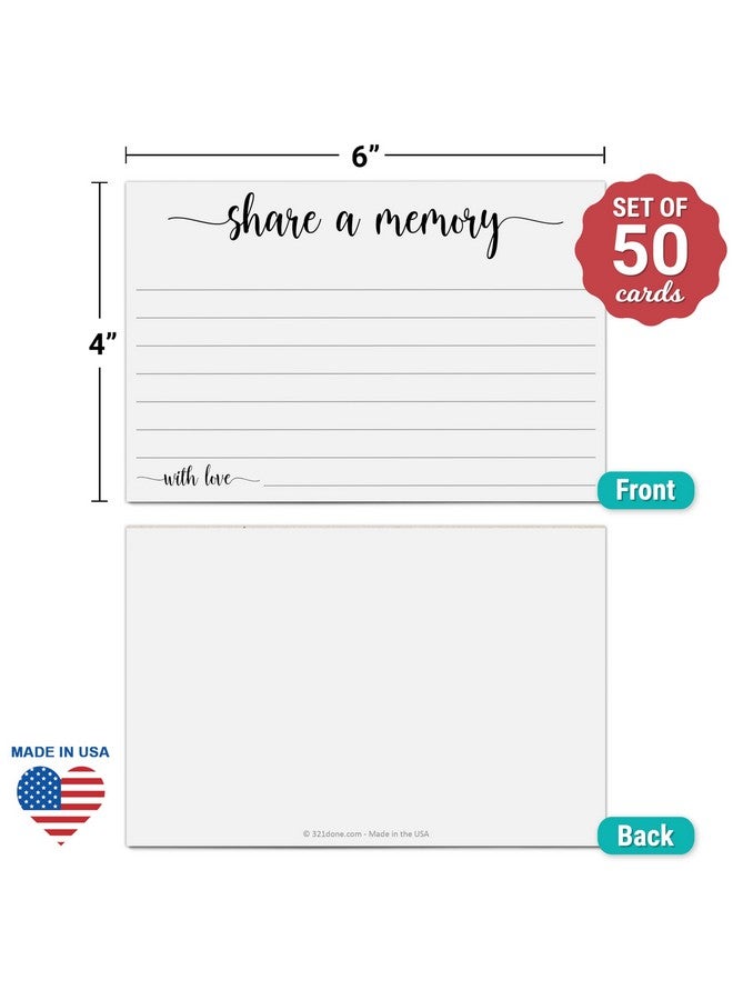 321 دن شارك بطاقة ذاكرة (50 بطاقة) 4X6 - للاحتفال بعيد الميلاد أو الذكرى السنوية أو النصب التذكاري أو الجنازة أو التخرج أو حفل الزفاف - صنع في الولايات المتحدة الأمريكية - أبيض - Image 2