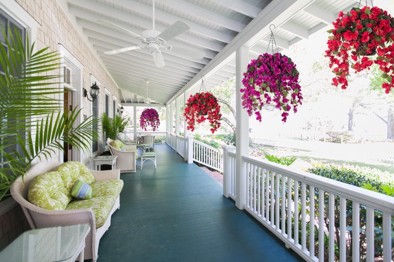 HyeFlora Artificial Fake Hanging Hibiscus Flowers Plants Baskets for Outdoor Decoration, Faux Silk Hibiscus Long Vines in Planter UV Resistant Realistic Flowers for Outside Porch Patio Home Decor, Pink - Image 3