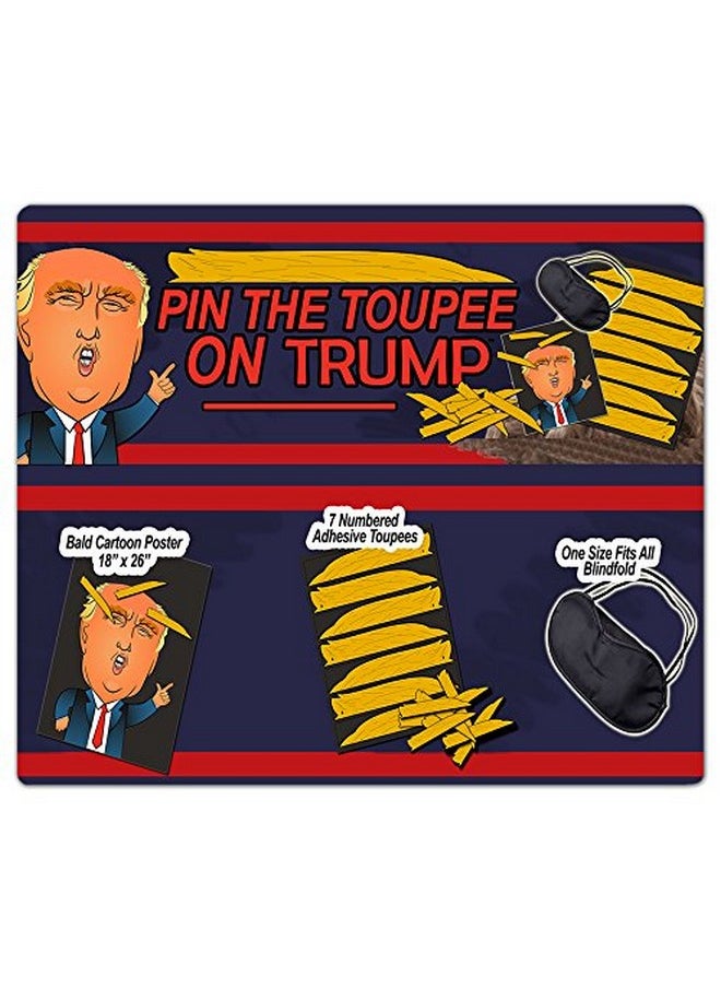 Gears Out - Pin The Toupee On Trump Party Game Donald Trump Gag Gift Funny Political Gifts Free Blindfold Mask White Elephant Ideas Secret Santa Weird Trump Gifts Political Novelty Gifts Republican Democrat - Image 1