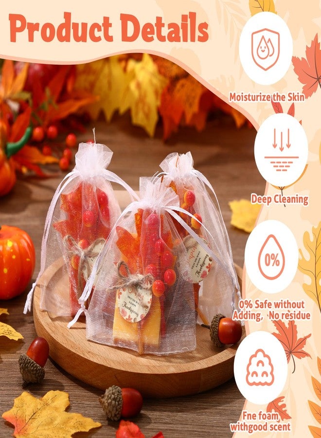 Swiffen 48 Set Fall Thanksgiving Bar Soap Party Favors Mini Hand Soaps Gifts Bulk with Bags Guests Thank You Return Gift for Thanksgiving, Wedding, Bridal Showers, Baby Shower - Image 3