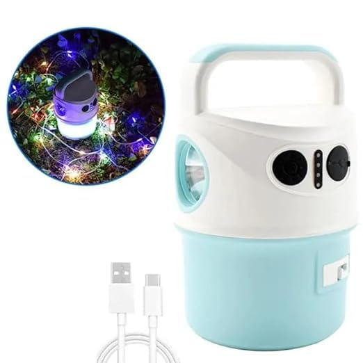 MVM Enterprise Camping Light with String Outdoor Camping Light String Lamp Picnic Canopy Tent Romc Light Party Courtyard Camping Charging Outdoor Lantern for Hiking Emergency Phone Charger Included - Image 1