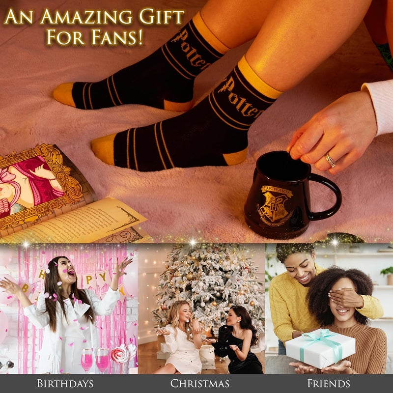 Harry Potter Mug & Socks Gift Set - Official Ceramic Mug & Cotton Socks, 450ml, Fits UK 2.5-7.5, Gryffindor, Hogwarts, Home, Everyday, Reusable, 5056789903624 - Image 4