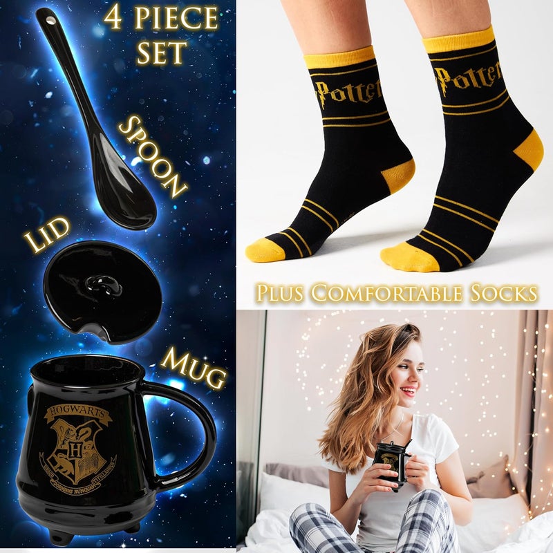 Harry Potter Mug & Socks Gift Set - Official Ceramic Mug & Cotton Socks, 450ml, Fits UK 2.5-7.5, Gryffindor, Hogwarts, Home, Everyday, Reusable, 5056789903624 - Image 5