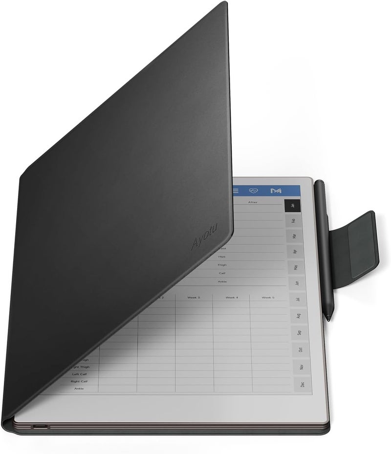 Ayotu Case for Remarkable Paper Pro, Premium PU Leather Book Folio with Pen-Buckle, Smart Magnetic Cover Only for Remarkable Paper Pro 11.8 inch, Bundle with Premium Membership (Black) - Image 1
