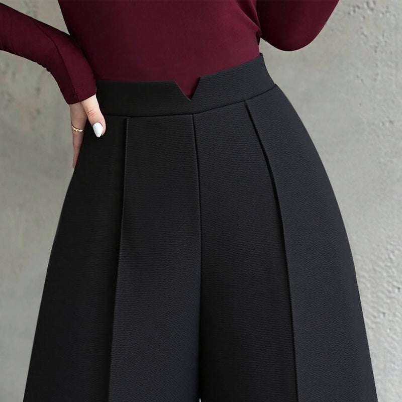 European Style High Waist Straight Flared Pants for Women - Image 4