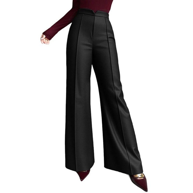 European Style High Waist Straight Flared Pants for Women - Image 5