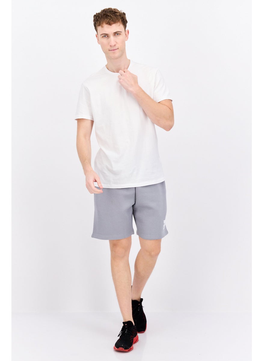Blank Essentials - Men Brand Logo Basic Shorts, Grey - Image 1