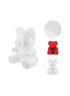 WYBOT Craft Foam Bear 35cm Styrofoam Polystyrene Modelling Foam Shapes White Bear Figure Mold Cake Topper for DIY Rose Bear Flower Xmas Wedding Centerpiece  - Image 1