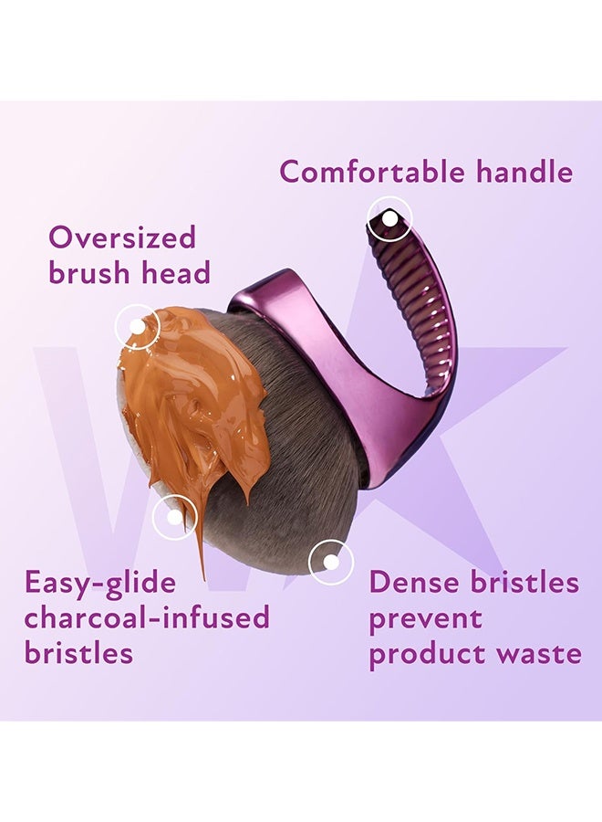 دبليو فرشاة الجسم Blend & Blur - فرشاة كابوكي للجسم ، فرشاة التسمير ، فرشاة التسمير الذاتي ، فرشاة المكياج الكبيرة ، فرشاة كريم الأساس كابوكي ، فرشاة التسمير الذاتي ، فرشاة مكياج الجسم ، فرشاة برونز مع حقيبة تخزين - Image 5