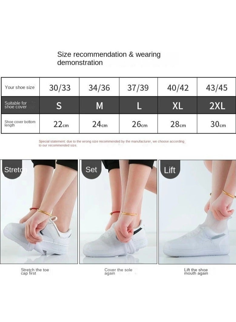 AROAQ Reusable Silicone Rain Shoes Cover High Tube Non-Slip Boots Cover Outdoor Waterproof Rain Shoe Covers - Image 3