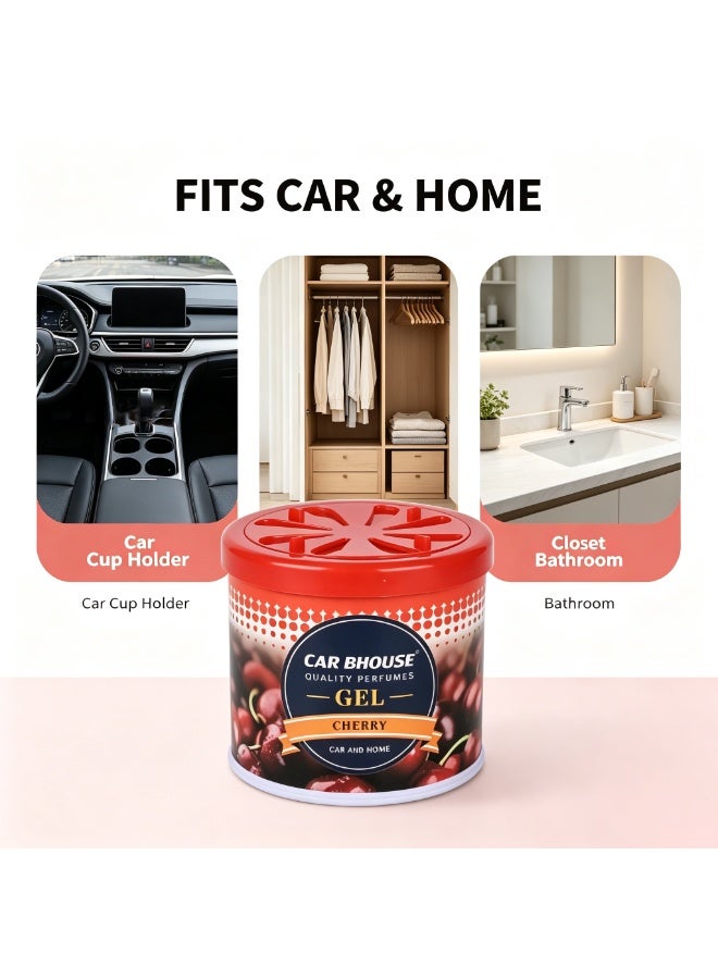 Cherry Scent Solid Gel Car Air Freshener Can Long Lasting Home Fragrance Odor Remover - Image 4
