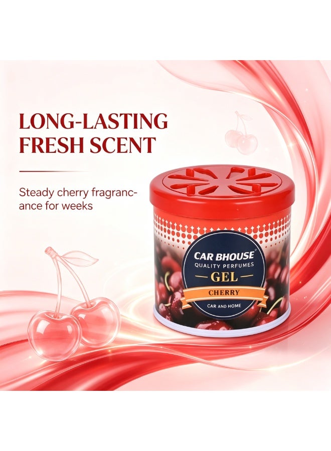 Cherry Scent Solid Gel Car Air Freshener Can Long Lasting Home Fragrance Odor Remover - Image 3