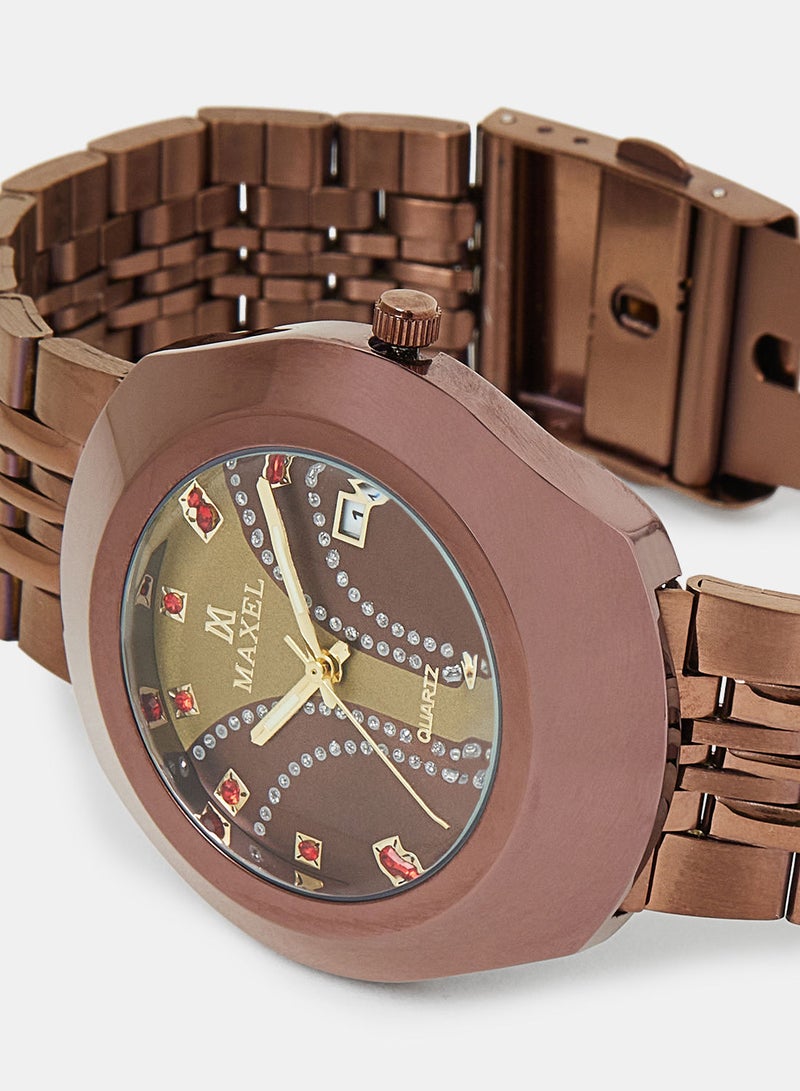 Maxel ساعة يد أنالوج مميزة للرجال من ديستار هيريتاج MX597 - 38 مم - Image 3