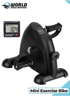 Eworld Portable Electric Mini Exercise Bike Pedal Exerciser with LCD Display for Cardio with Adjustable Resistance  - Image 1