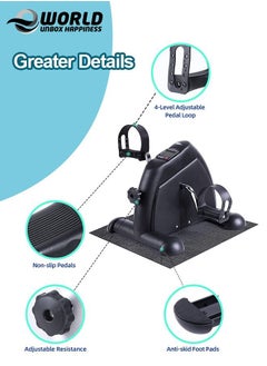 Eworld Portable Electric Mini Exercise Bike Pedal Exerciser with LCD Display for Cardio with Adjustable Resistance  - Image 4